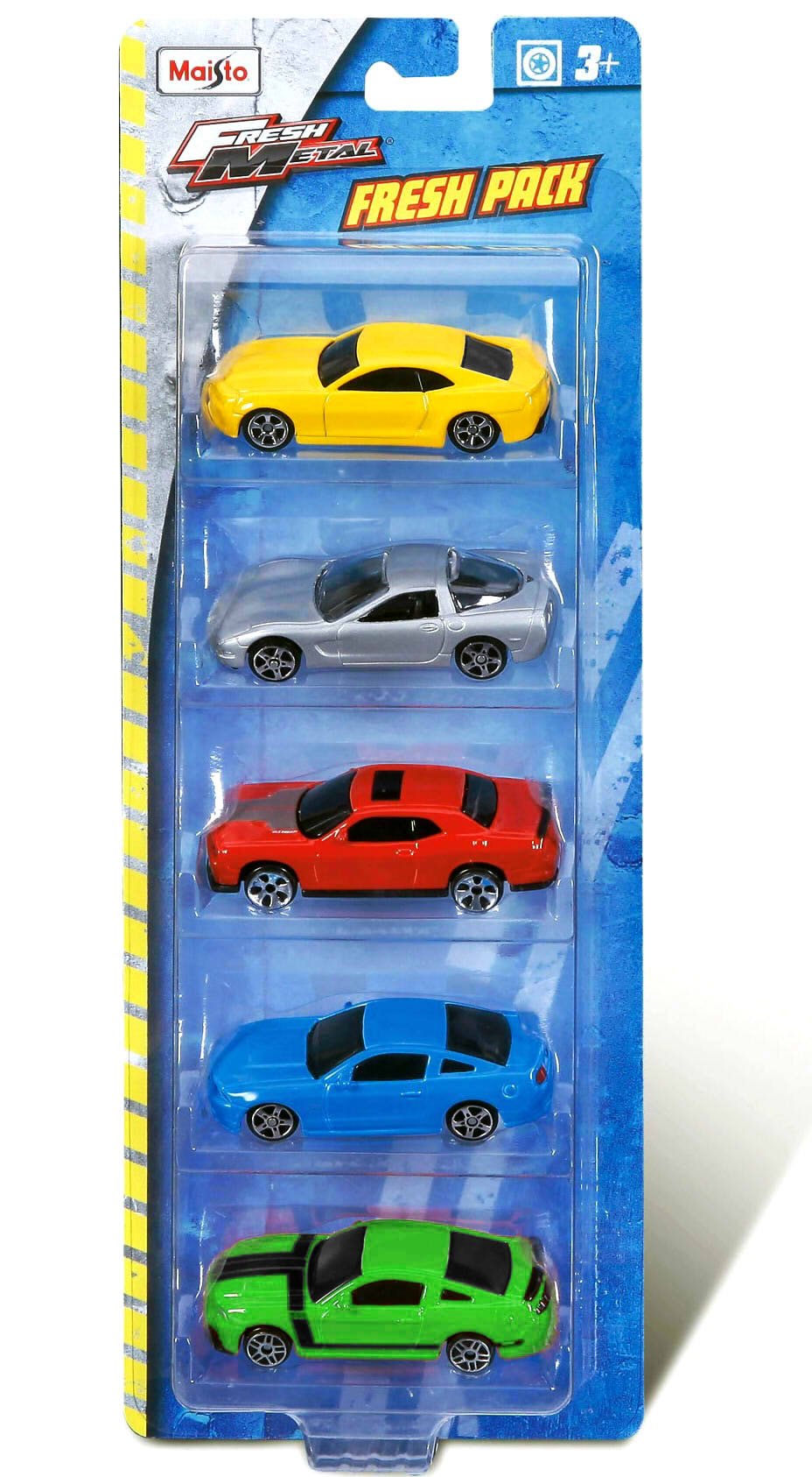 Maisto FRESH METAL 5 PIECE MINIATURE VEHICLE PACK – Incredibly Detailed Die-Cast Replica Collectible Model Vehicles