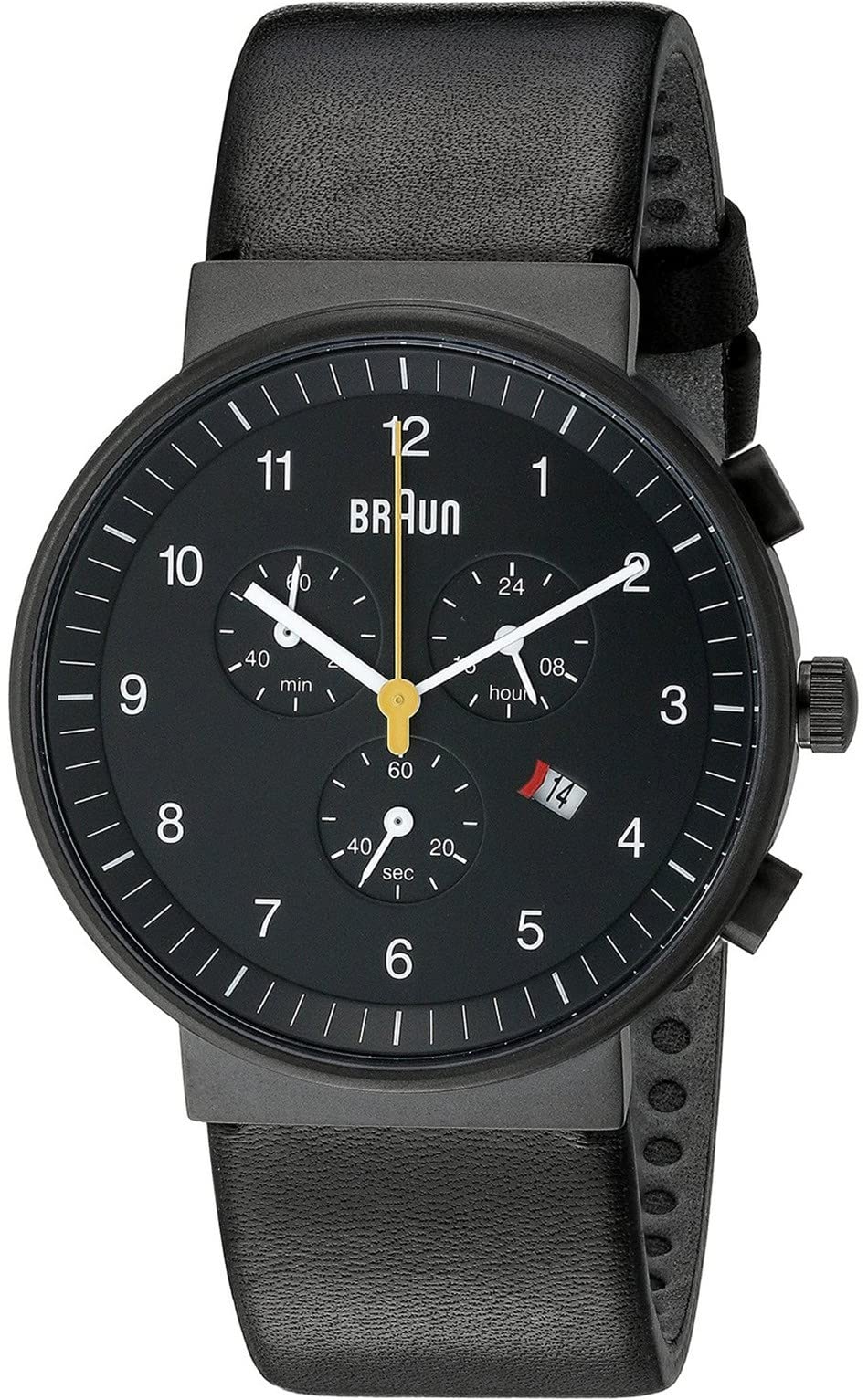 Braun Men's Quartz Chronograph Watch with Leather Strap