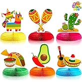 JOYIN 6 PCs Cinco De Mayo Fiesta Honeycomb Table Centerpiece 8.5” Party Decoration for Fun Fiesta Taco Party Supplies, Luau E