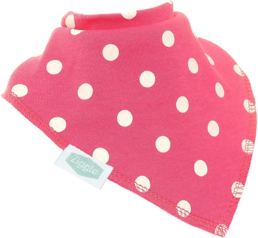 Ziggle Baby Bandana Dribble Bibs, Super Absorbent, Fits Newborn to Toddler, Award Winning, 4 Pack (Pretty Pinks) - Image 5