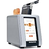 Revolution (Bundle) R180 Connect Touchscreen Smart Toaster + Toastie Press &ndash; Choose from 6 Bread Types, 7 Browning Levels, &amp; Toastie Press Mode (Stainless Steel, 2-Slice)