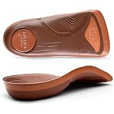 PCSsole 3/4 Orthotics Shoe Insert for Plantar Fasciitis Relief | Arch Supports Inserts for Foot Pain, Overpronation, Flat Feet, Heel Pain S(Men5-6/Women6-7, Brown)