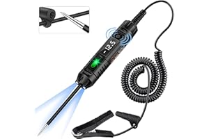 WINAMOO Upgraded Heavy Duty Circuit Tester with Buzzer, 3-72V DC Digital LED Test Light with Voltmeter, Automotive Light Tester with Illumination, Fuse Voltage Tester Auto Electrical Tool