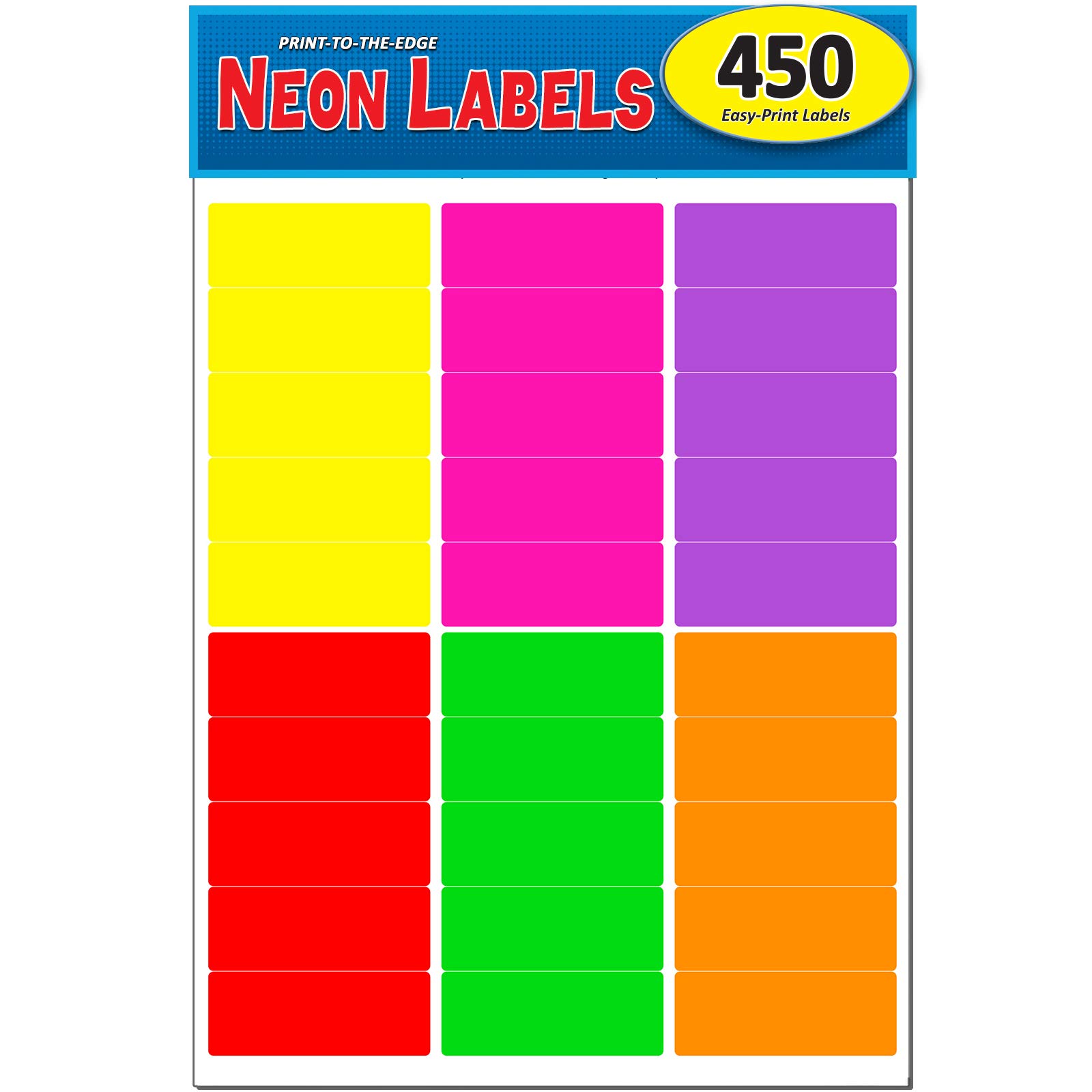 neon address labels