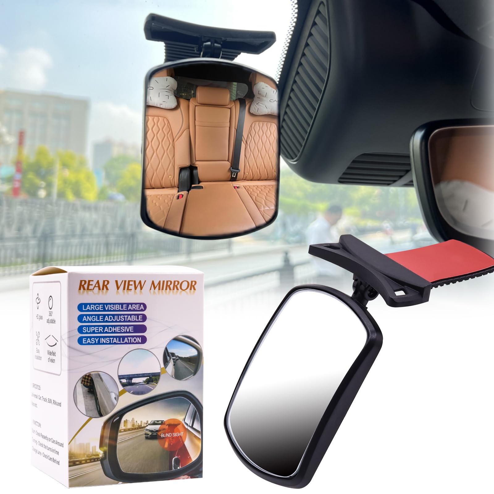 Baby Car Mirror for Rear View,Universal Adjustable Baby Safety Mirror Car Keep Baby in Sight Child Back Seat Rear View Mirror Automotive Interior Rearview Baby Mirror Safety