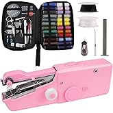 Handheld Sewing Machine, Mini Portable Handheld Sewing Machine, Hand Held Sewing Device, Easy to Use and Fast Stitching for Adults, Beginners, and Quick Home Repairs