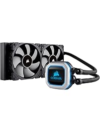 Corsair Hydro Series H100i Pro RGB AIO Liquid CPU Cooler, 240mm Radiator, Dual 120mm ML Series PWM Fans, Advanced RGB Lighting and Fan Software Control