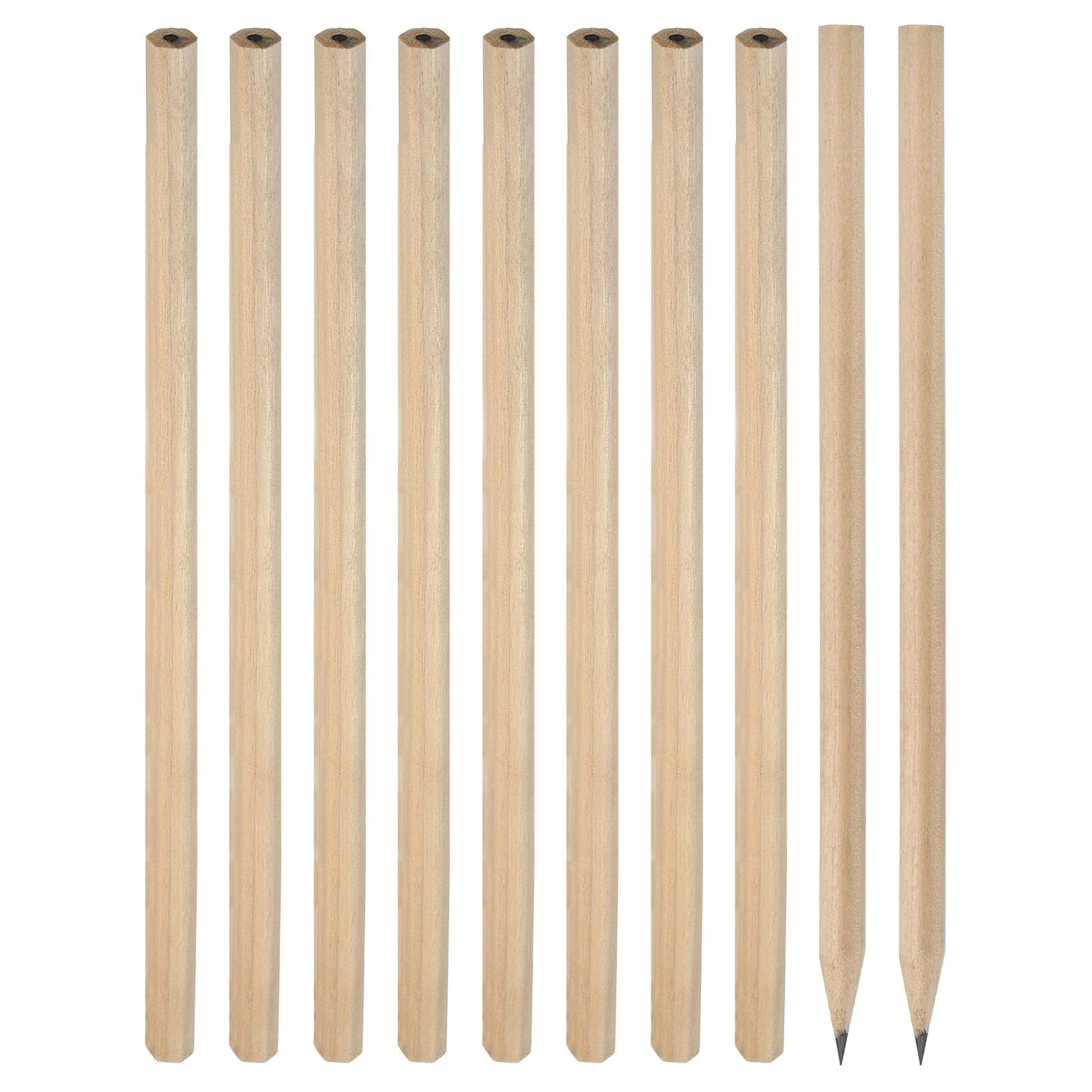 PATIKIL Brown Hexagon Pencils, 50 Pack HB Graphite Pencils Wood Pencils Double-Ended Pencil for Classroom Office Engineering Marking