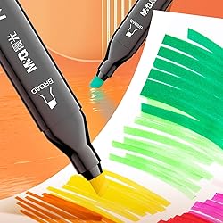 M&G 40 Colors Dual Tip Alcohol Markers, Dual Tip
