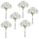 Nagobi Babys Breath Artificial Flowers 18pcs White Gypsophila Bouquet, Realistic Fake Babys Breath Flowers for Wedding Bouquets Centerpieces Floral Arrangements Party Decor