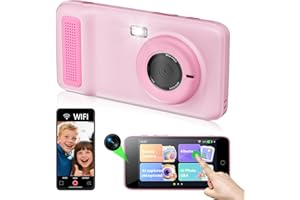 Gisotu AI Digital Camera,AI Kids Camera Everything Recognition for 4 to 12 Years Old Girls Boys, Dual Lens,2.4GHz Wi-Fi,4" LCD Touch Screen,Gift Ideas for Birthday Christmas Festival