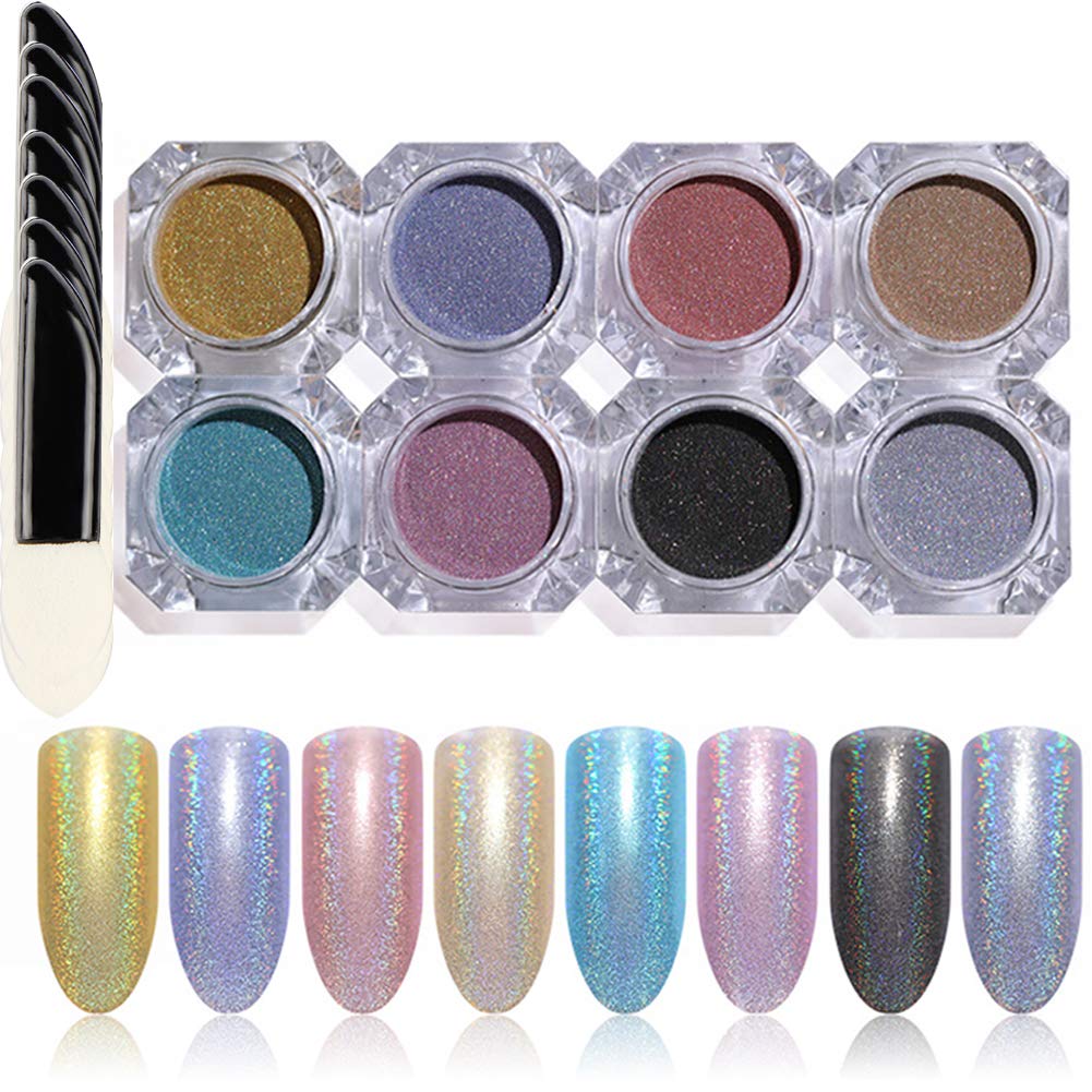 Wholesale E A 1g Holographic Nail Polish Dust Rainbow Chameleon