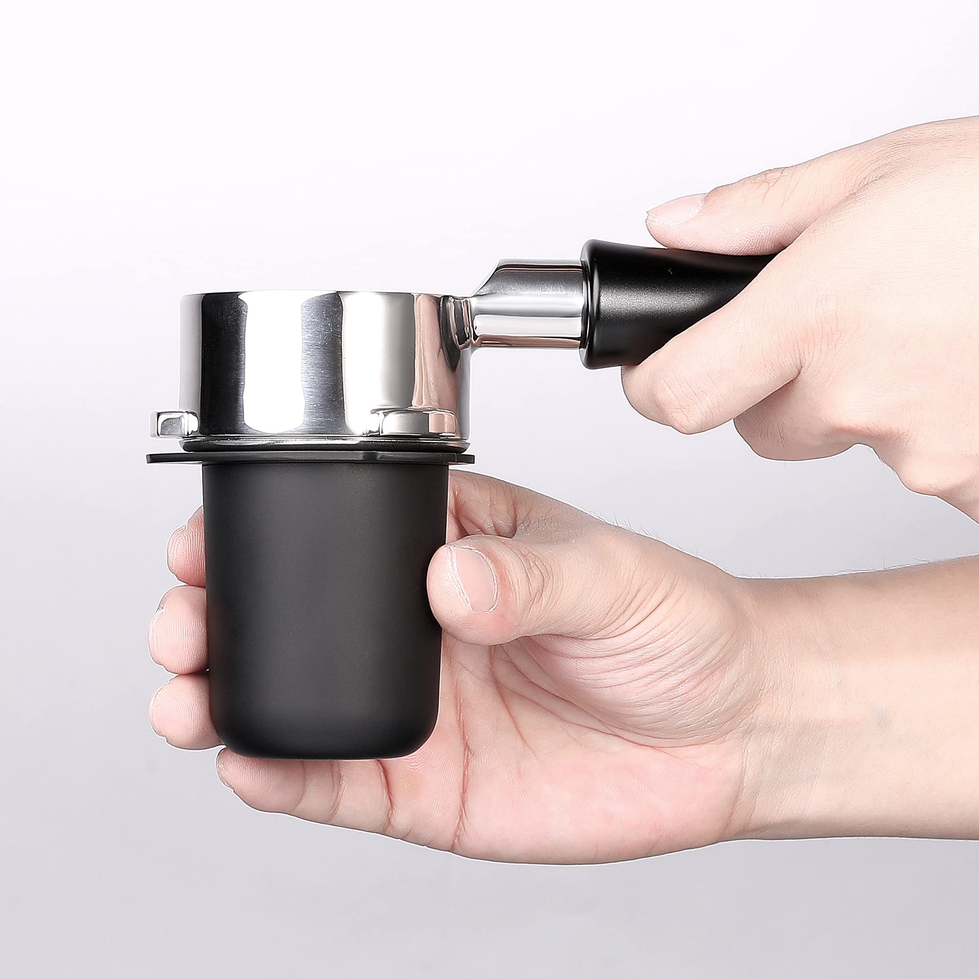 Normcore 53.3mm Portafilter Dosing Cup - 304 Stainless Steel - Matte Black - Non-stick coating Fits Breville Barista Express and 54mm Breville Machines