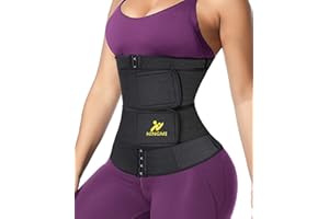 NINGMI Sauna Waist Trainer for Women - Workout Sweat Waist Trimmer Womens Corset Waste Belly Belt Tummy Stomach Wrap Gym