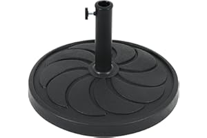 COBANA Patio Umbrella Base, 40lbs Outdoor Heavy Duty Resin Umbrella Stand for Garden, Backyard, Porch, Balcony, Black