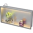 Bernkot Led Shower Niche 24" X 12" Brushed 304 Stainless Steel with Lighting Waterproof No Tile Need Shower Niche for Bathroom Recessed Wall Shelf Over-Mounted Installation