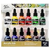 Mont Marte Acrylic Ink Premium 12pc x 20ml