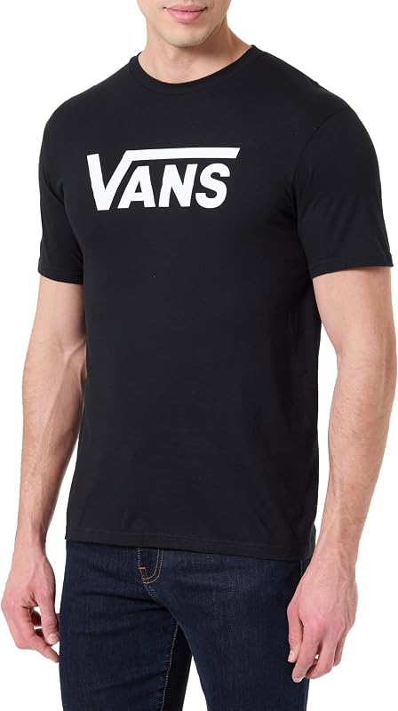 Classic Drop V SS Crew tee-b T-Shirt, Negro/Blanco, M Hombre