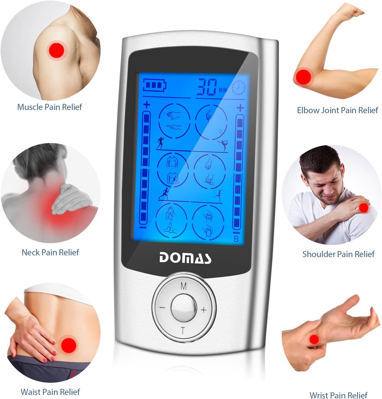 Pain Relief Stimulater Muscle Massager Machine 24 Modes EMS Tens Unit Therapy Equipment Electric Pulse Massager for Back Shoulder Pain Management: Health & Personal Care