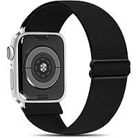 Meliya Elastic Watch Band Compatible with Apple Watch 38mm 40mm 42mm 44mm, Adjustable Soft Stretch Bracelet Strap…