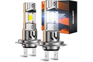 SEALIGHT H7 Bulb For Fog/ATV, 65000LM 65W 2025 New Modle, 6500K Eye-protected, Wireless Non-polarity 1:1 Size Easy Installation, 10 Years Lifespan, 2 Pack