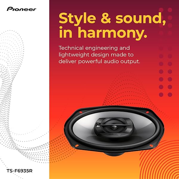 PIONEER TS-F6935R 3-WAY COAXIAL CAR AUDIO SPEAKERS – 6″ X 9″ PASSIVE CAR SPEAKERS (PAIR), 230 W MAX POWER, BLACK AND SILVER