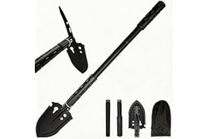 Folding Survival Shovel 26 in,50# high-Carbon Steel Entrenching Tool for Folding Camping, Firefighting, Portable Shovel for G