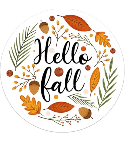 Autumn Stickers Happy Holidays Round Label Sticker 2 Inch For Friends ...