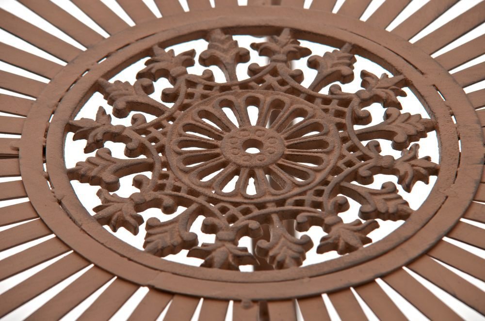 Mesas de comedor Mesa Auxiliar de Exterior CLP Mesa de Jardín en Hierro