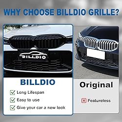 BILLDIO G20 Grill - Black Kidney Grille Compatible