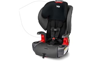 Britax Grow with You Harness-2-Booster Car Seat, 2-in-1 High Back Booster, Quick-Adjust 5-Point Harness, Mod Black