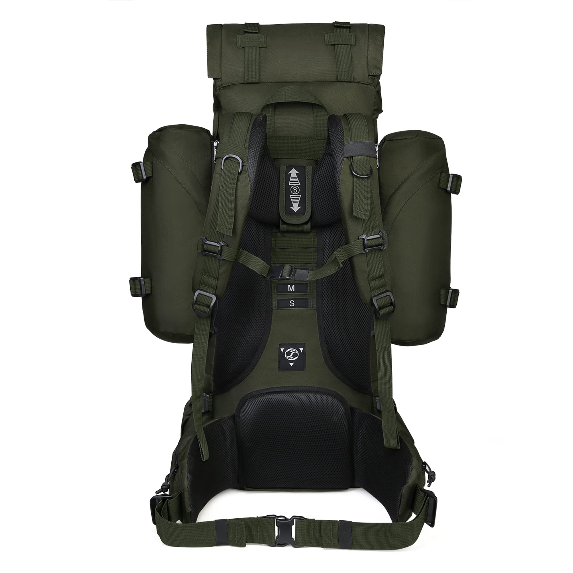 Mardingtop 65+10L Internal Frame Backpack with Rain Cover for Military