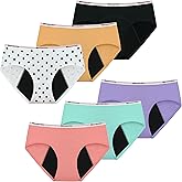 Mesachy Girls Period Underwear Period Panties for Teens Menstrual Leakproof Protective Cotton Briefs