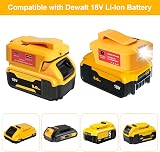 Powarobor Power Source USB Battery Adapter for Dewalt 18V with LED Light view 3
