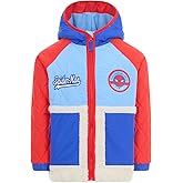 Marvel Spider-Man Faux Shearling Zip Up Jacket Colorblock Toddler to Big Kid Sizes (3T - 10-12)