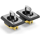 Bull Ring Retractable Truck Bed Tie Down Anchors, 98-12 Ford Ranger, 98-14 F150, 98-16 F250 &amp; F350 Super Duty, 99-13 Silverado, 99-13 Sierra 1500 2500 &amp; 3500, 95-18 RAM 1500 2500 &amp; 3500 (1 Pair)