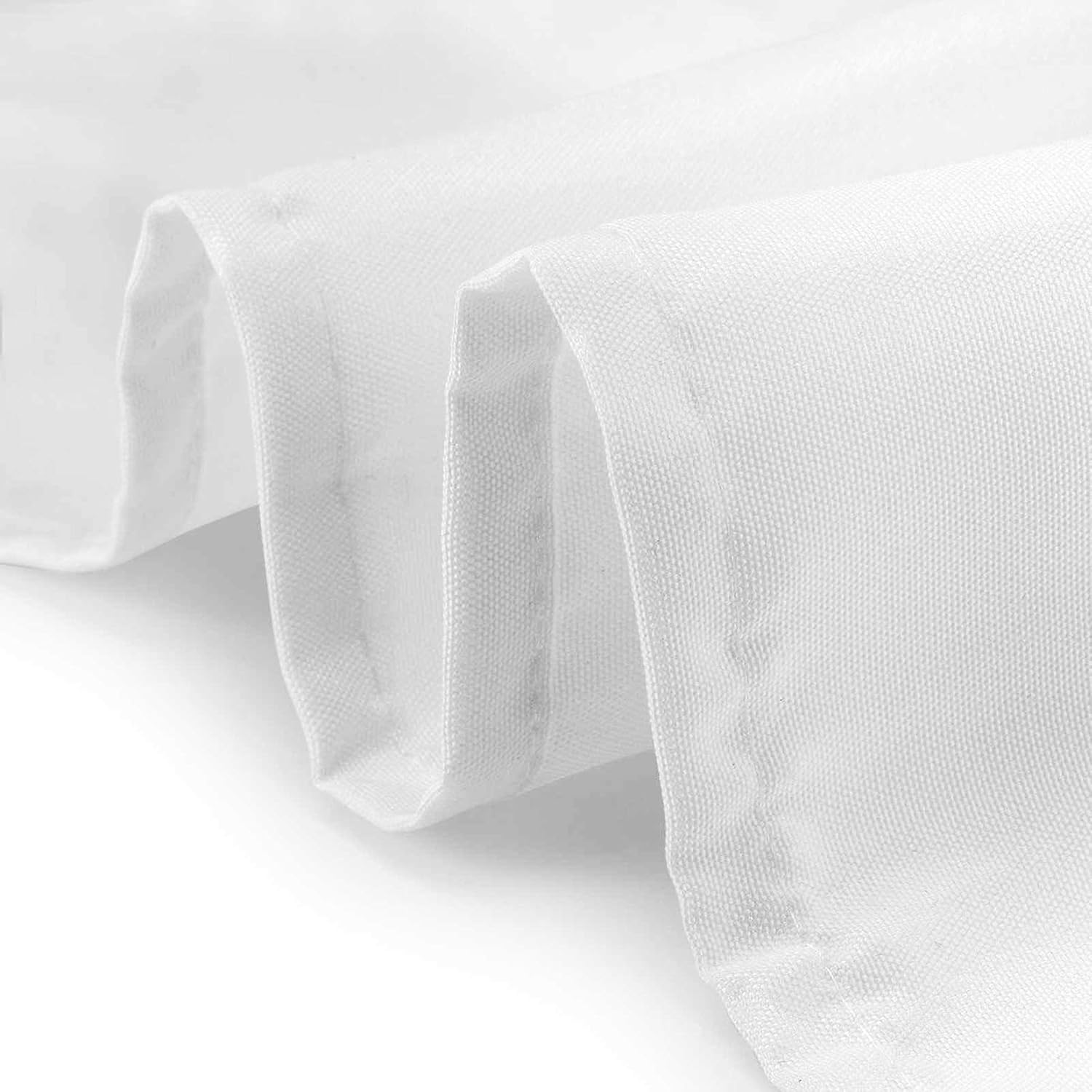 Lann's Linens - 90" x 132" Premium Tablecloth for Wedding/Banquet/Restaurant - Rectangular Polyester Fabric Table Cloth - White: Home & Kitchen