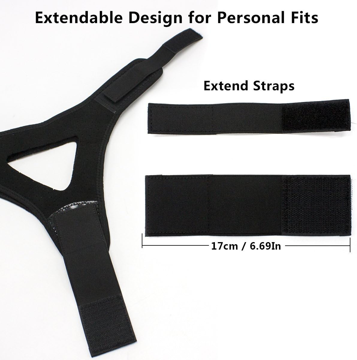Anti Snoring Chin Strap - Breathable & Naturally Stop Snoring Device, Patent Design w/Promoting Blood Circulation Magnets, Adjustable Snore Reduction Belt for Men & Women to Improve REM Sleep: Health & Personal Care