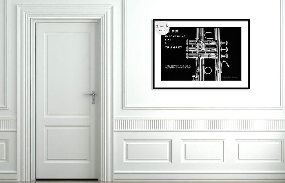 Amazon Com Life Is Something Like A Trumpet Quote Wall Art Inspirational Music Gift For Horn Player Unframed Black And White Photography Silver 5x7 8x12 12x18 16x24 20x30 Handmade