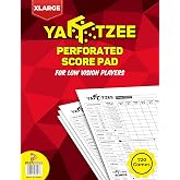PlayDice Score Pads for Yahtzee: 120 Easy Tear Off, Large Print Score Sheets Compatible with Yardzee and Yahtzee Games (8.5x11-120 Pages)