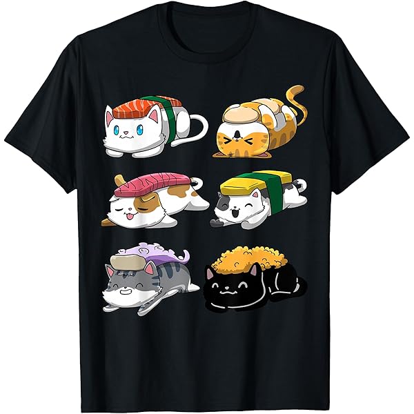 Japanische Samurai Katze Geschenk Katana Ninja Kitty T-Shirt