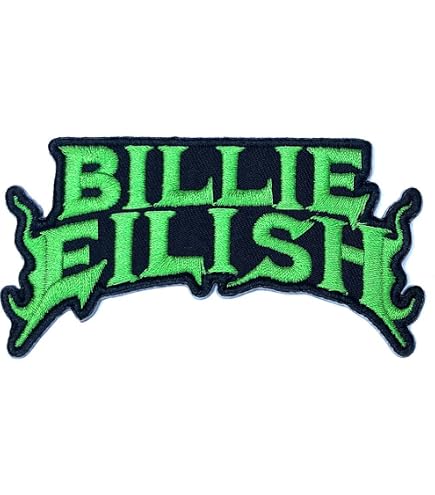 Patch Brodé Officiel Billie Eilish Blohsh Noir | Iron-On | Accessoire Fan