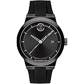 Movado Bold Fusion Men's Luxury Quartz Watch - Swiss Movement, Silicone Strap, Water Resistance 50 Meters (5ATM) - Classic Timepiece - Gift for Him - 42mm