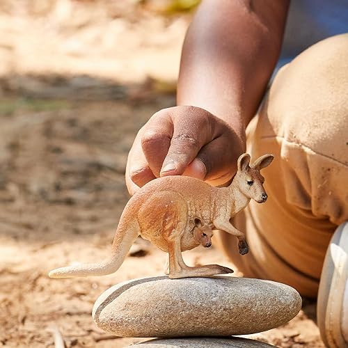 Schleich 14174 – Känguru Figur, Detailgetreu, Für Spielzeug-Sammlung Oder Deko
