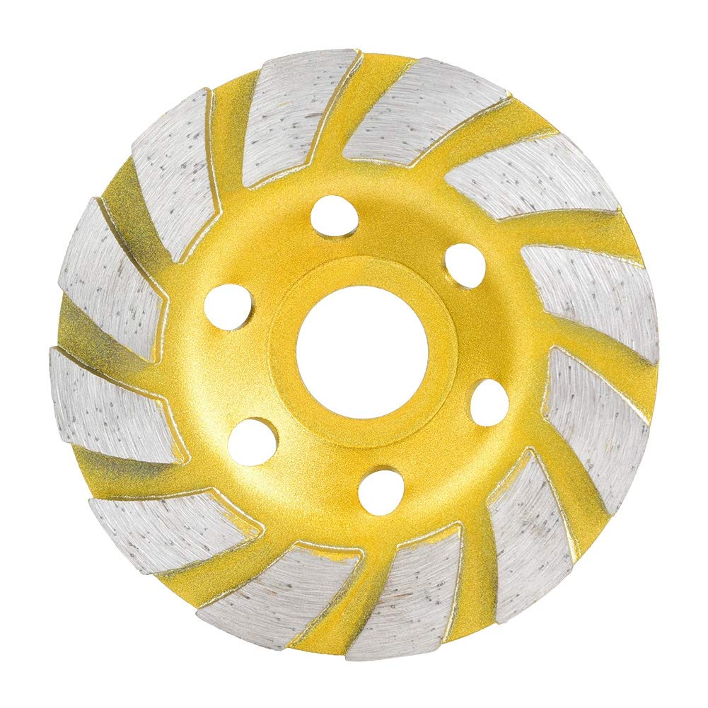 Hililand Diamond Grinding Disc for Ceramic Concrete Stone Polishing, 100 mm/4 in, Diamond Material, Compatible with High-speed Electric Wheels, Pneumatic Tools