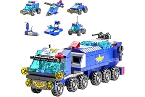 Vilbocr Police Car Toy Building Set for Kids Ages 5-12 | 147-Piece Construction Toy with Moving Wheels Car Chase Adventure Playset