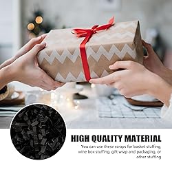 ZEBMOON 2 LB Black Crinkle Cut Paper Shred Filler