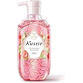Kustie Strawberry Body Wash with Real Fruit Seeds – Gentle Exfoliating & Hydrating Shower Gel for Dry, Rough & Blemish-Prone Skin, Fruity Milk Perfume Scent, Natural Extracts, 16.9 fl oz