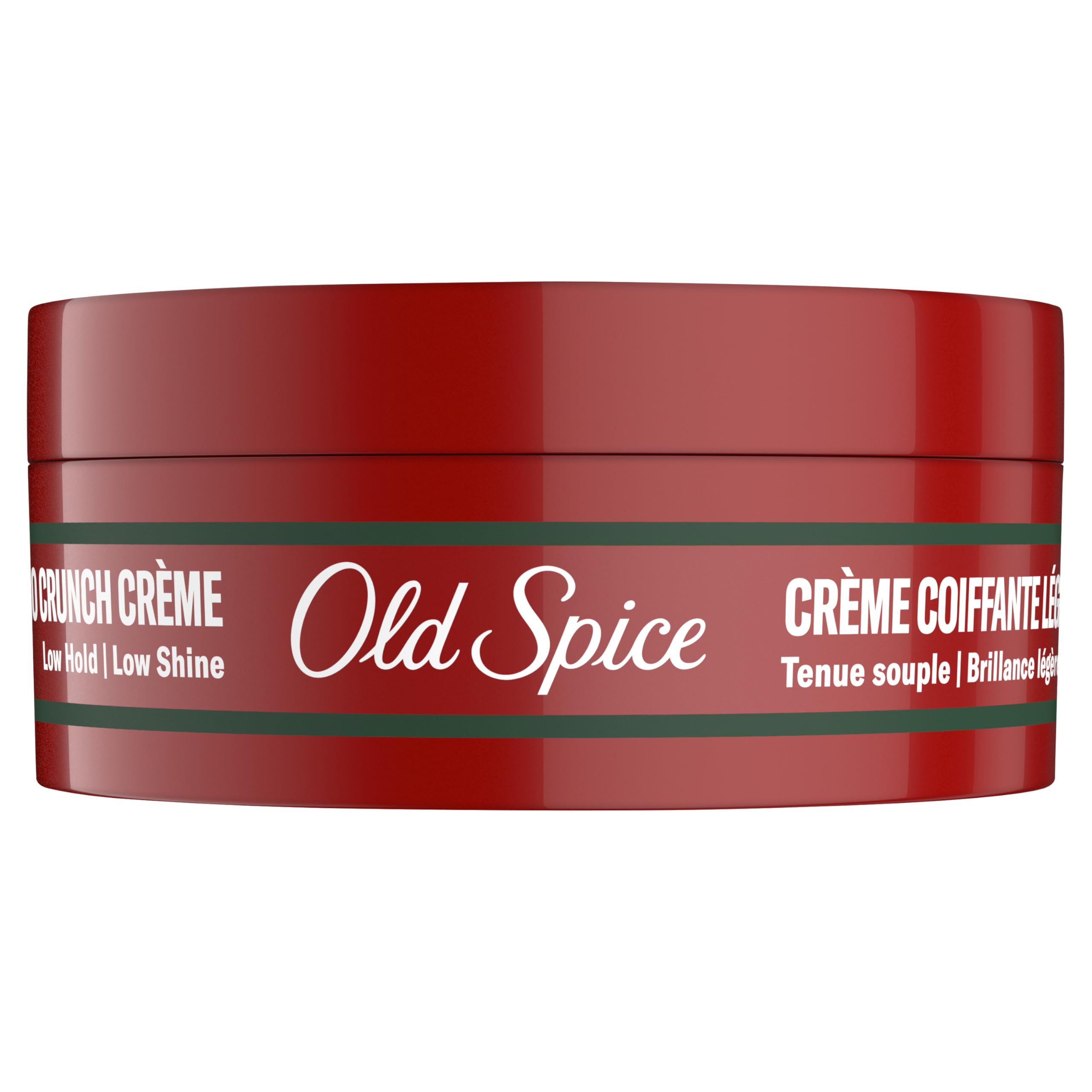 Old Spice No Crunch Crème, Hair Styling Crème for Men, Low Hold, Low Shine, 2.22 Oz