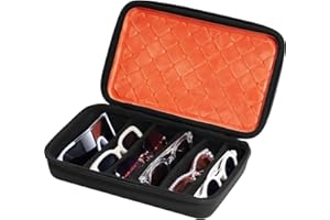 ProCase Hard Shell Travel Sunglasses Organizer, Portable Muliple Glasses Case for Travling with Adjustable Dividers